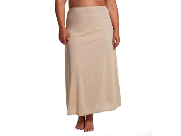 Shadowline Women (L) Inch Long Flare Half Slip