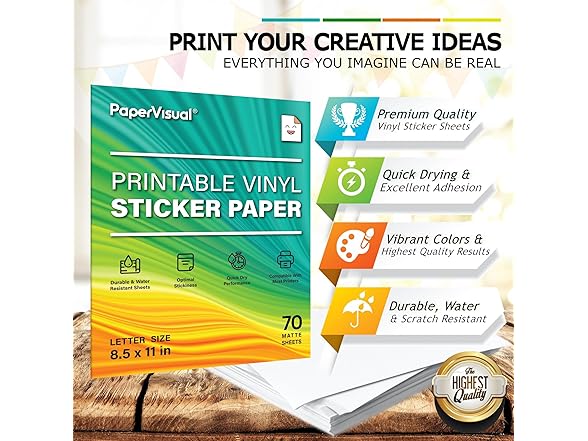 Printable Vinyl Sticker Paper