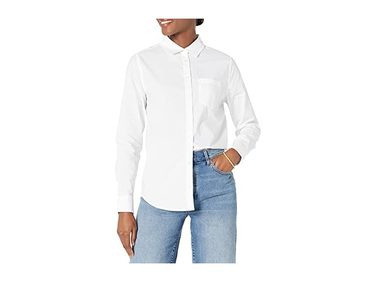 Amazon Essentials Women Classic-fit Poplin Shirt - Gallery 6