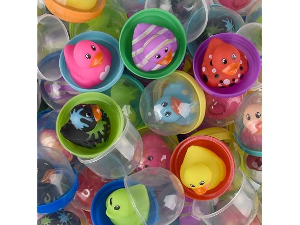 1.5" Rubber Duckling Assortment in 2" Capsule 250ct