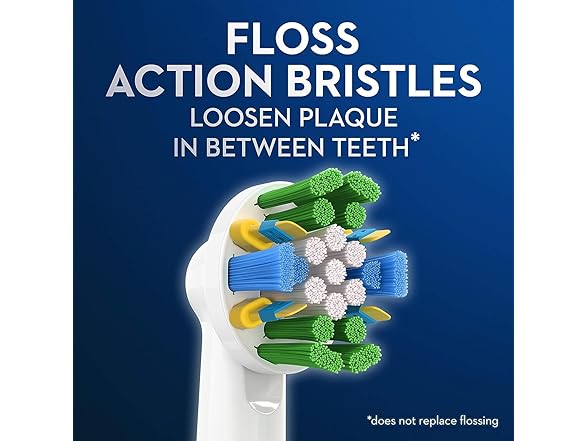 6PK Oral-B Floss Action Replacement Brush Heads