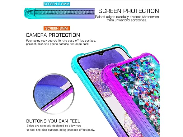 YZOK for Galaxy A23 Case with HD Screen