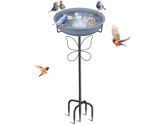 YOADEHOA Bird Bath & Feeder Garden