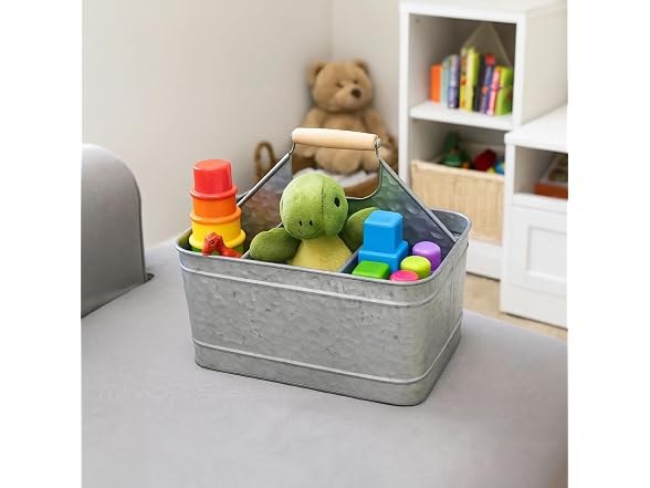 Benzara Galvanized Metal Sturdy Carry A