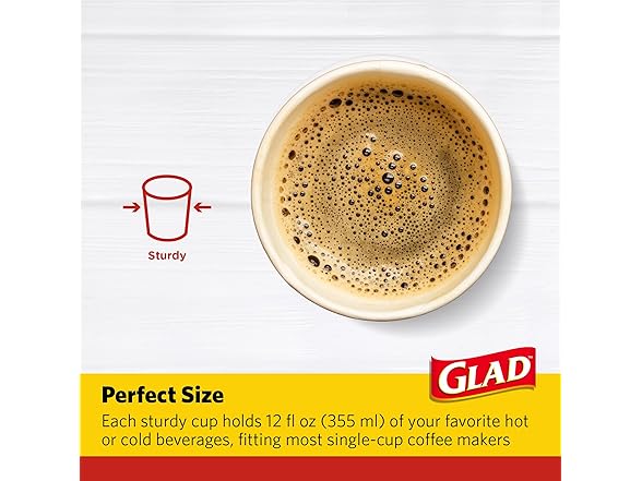 Glad Disposable Coffee Cups with Lids