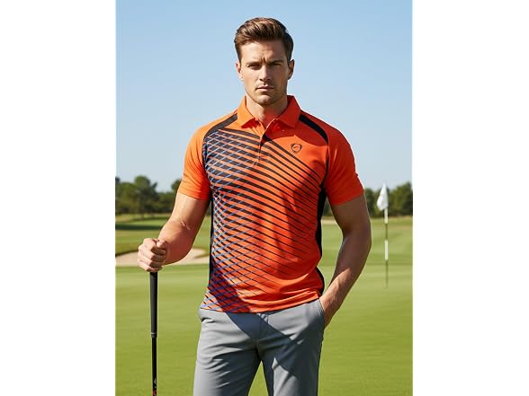 Jeansian Men (XL) Short Sleeve Sport Polo Tee Tops
