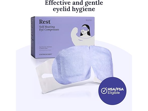 CorneaCare Self Heating Warm Eye Compress 30ct