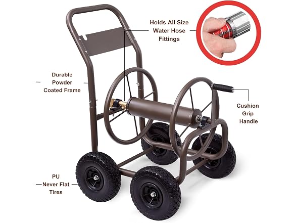Liberty Garden Industrial Hose Cart