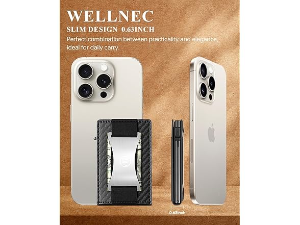 WELLNEC Mens Pop Up Wallet