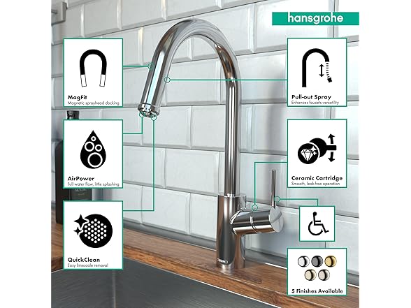 Hansgrohe 14872001 High Arc Kitchen Faucet Chrome