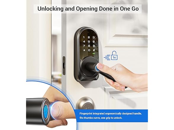 Veise RZ09 Smart Lock, 7-in-1 Keyless Entry