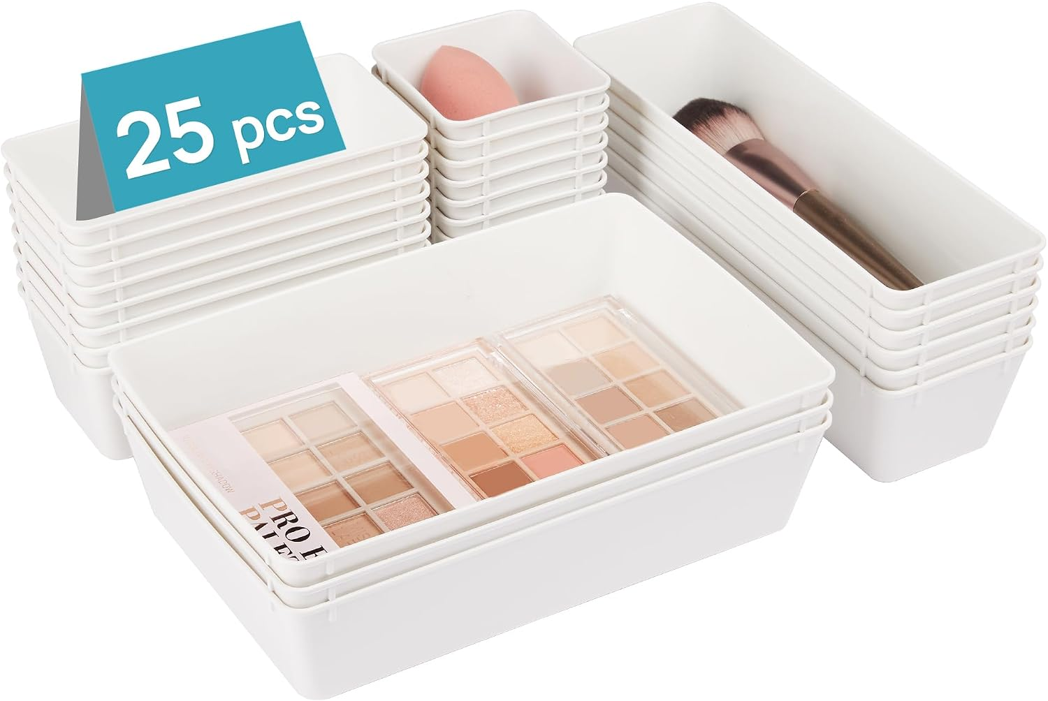 Vtopmart 25 PCS Plastic Drawer Organizers Set - Gallery 15