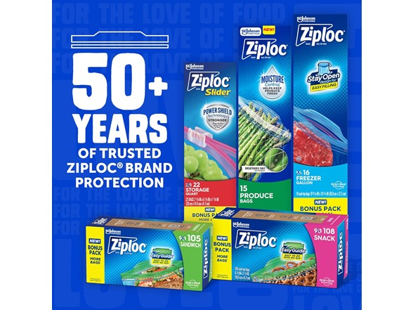 Ziploc 12 Freezer Bag Pint 20 CT Pack Of 12- 240 Total