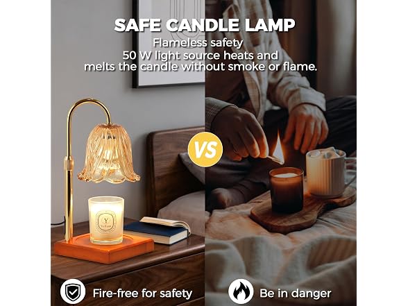 GODONLIF Flower Candle Warmer Lamp