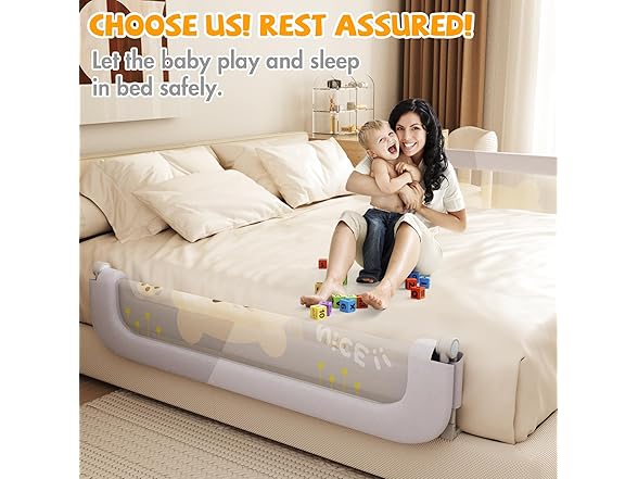 Bed Guard Rail for Toddlers