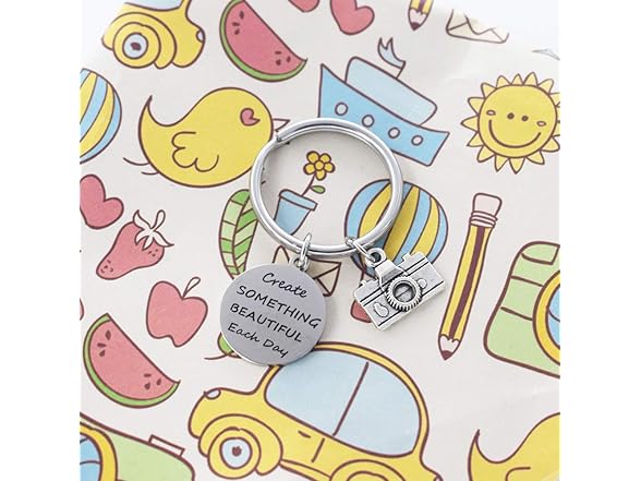 ODLADM Happy Birthday Charms Key Ring Key Holder
