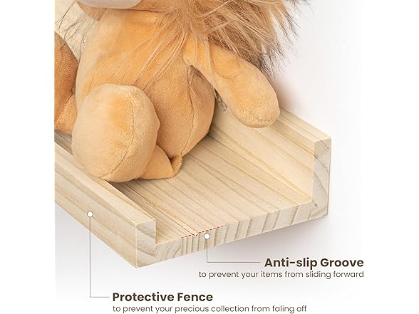 Fun Memories 24 inch Solid Wood Floating Shelves