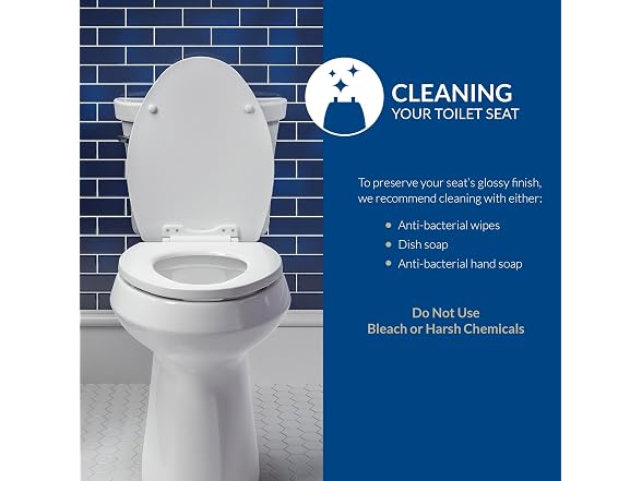 Bemis 1500EC Durable Wood Toilet Seat with Easy Cl