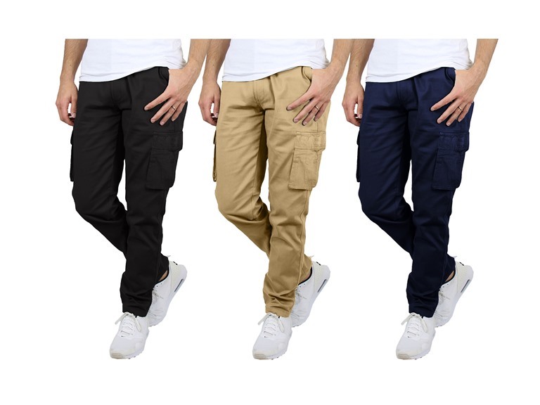 Mens Flex Stretch Cotton Cargo Pants