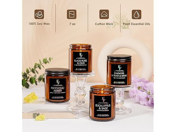 Soy Candle Gift Set, 28oz 4-Pack