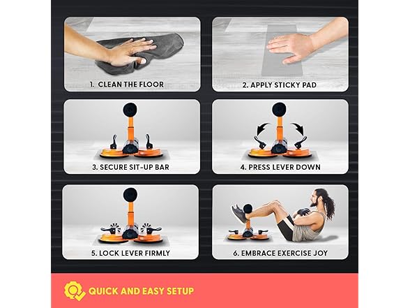 SQUATZ Portable Sit Up Bar Floor Holder