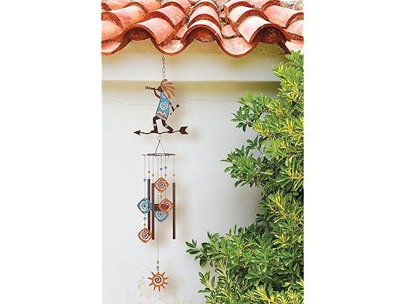37-Inch Rustic Metal Wind Chime