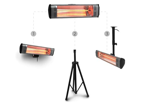Heat Storm Tradesman 1500 Watt Infrared Heater Tripod Combo, Remote