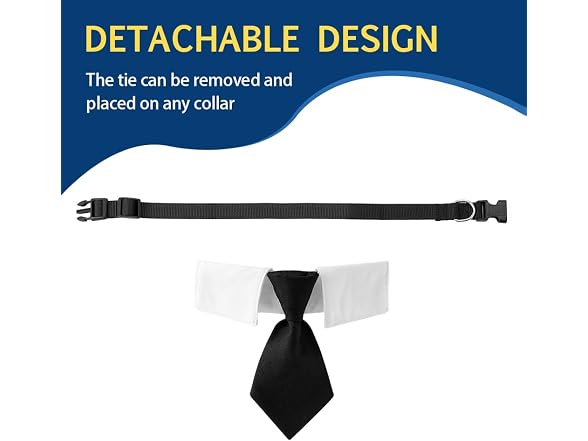Adjustable Boy Dog Collar,Sturdy Pet Tie for