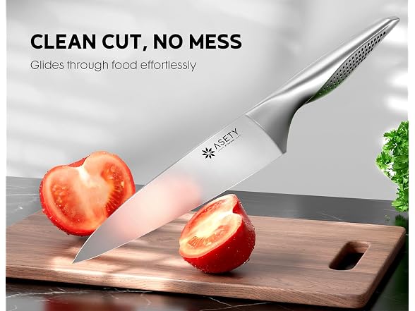 ASETY 15 PCS Stainless Steel Knife Set