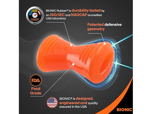 BIONIC Bone Dog Toy for Dogs Between 30-60+