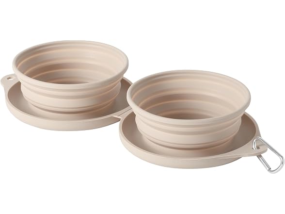 Gibson Home 13" Collapsible Double Silicone Pet Bowl