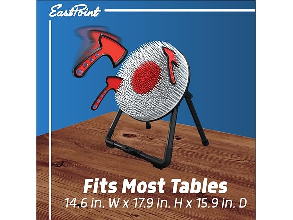 EastPoint Table Top Indoor or Outdoor Axe Throw Target Game - Gallery 6