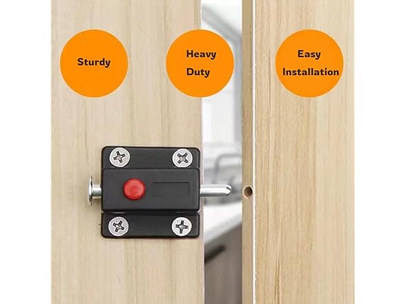 4pk Spring Bolt Door Latches ABS