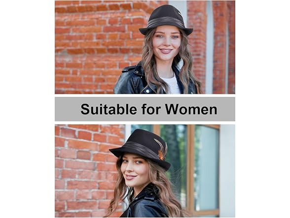 Simplicity Men (OS) Lightweight Fedora Trilby Hat
