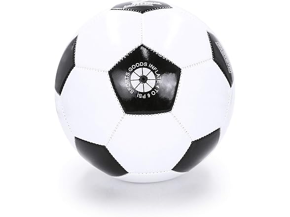 Aoneky White/Black Soccer Ball with Pump
