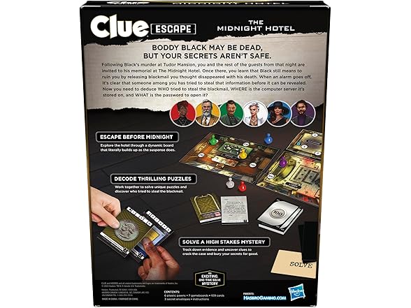 Hasbro Gaming Clue Escape: The Midnight Hotel
