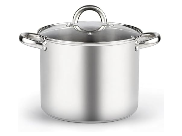 $24.99, Was $80.99, 69% Off! Cook N Home Basics 8 Quart Stainless Steel Stock Pot with Lid dealfomo