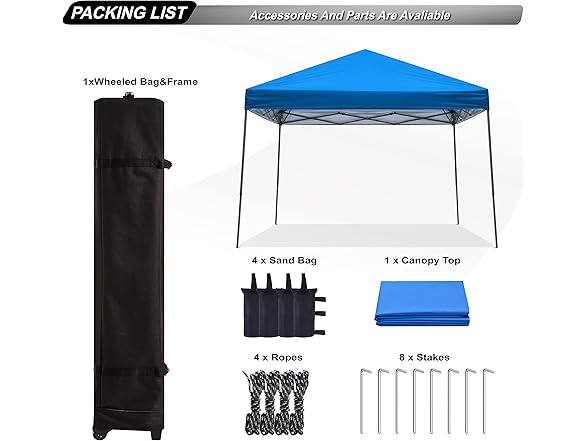 ABCCANOPY Stable Pop up Outdoor Tent Blue