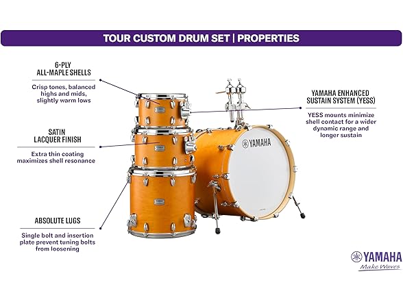 (NEW) Yamaha Tour Custom Bop Kit Shell Pack