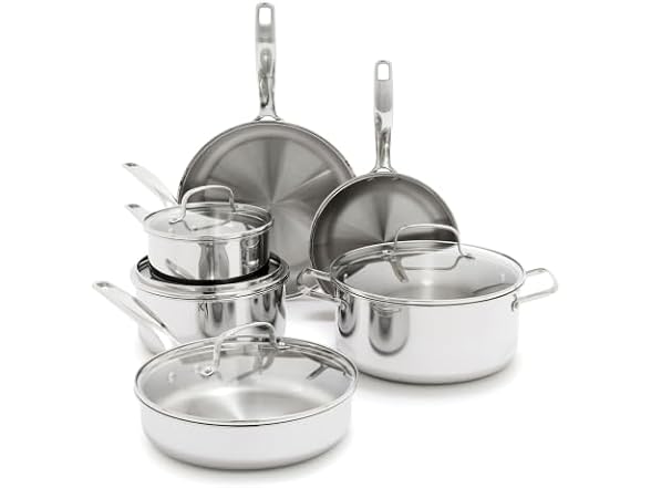 Blue Diamond Pro Steel 10-Piece Cookware Set