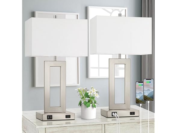 22'' Tall Table Lamps for Bedroom Set of 2