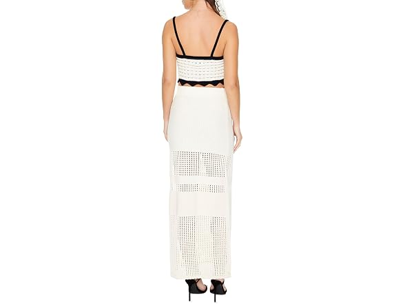 Forever 21 (S) Open-Knit Maxi Vanilla Skirt