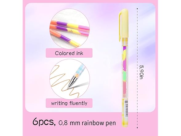 BIWONUI XIANNV Rainbow Pens Kawaii Color