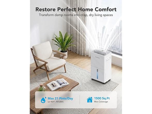 PLUSCENT 21 Pints Dehumidifier