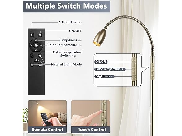 AUZONIMICS Reading Floor Lamp