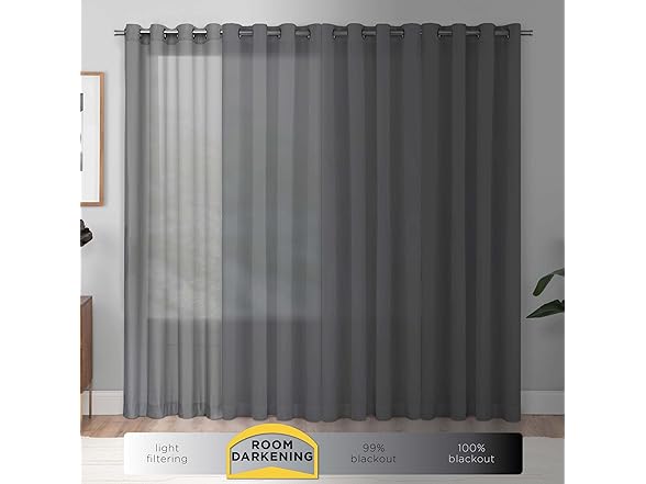 ECLIPSE Curtain, 1 Panel, 54"x84", Stone