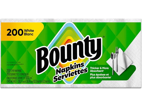 Bounty Paper Napkins White 200ct