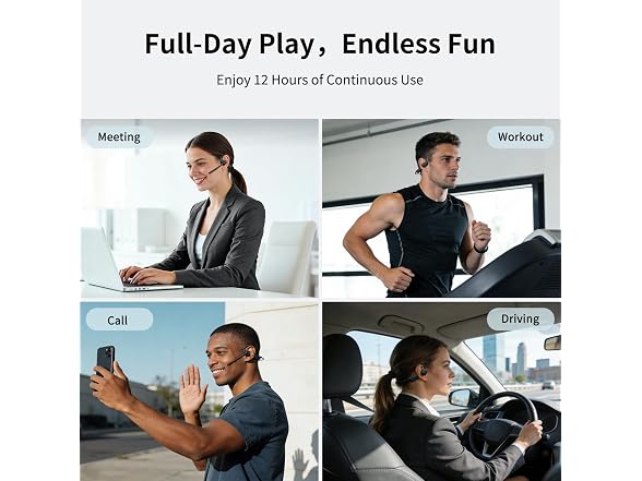CXK Open Ear Headphones with Mic