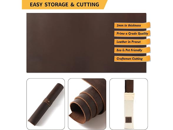RingSun Genuine Leather Sheets for Crafts - Gallery 4
