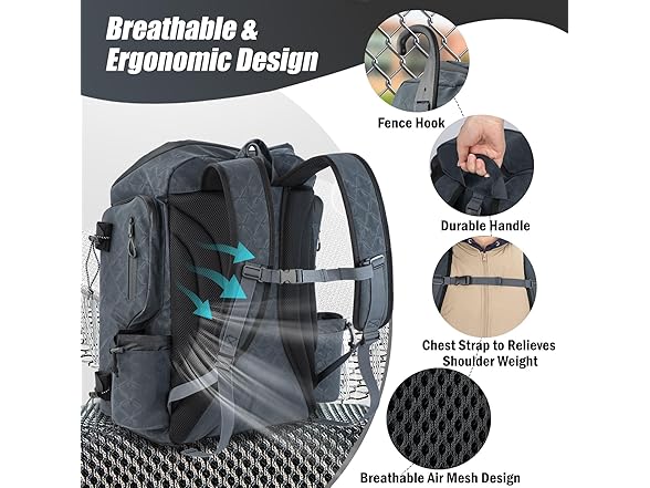 Lacrosse Sports Backpack with Cleat Pocket